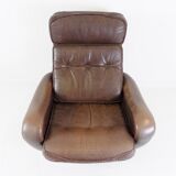 Madsen & Schubell leather armchair with ottoman for Bovenkamp