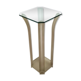 Hollywood regency plexiglass and glass side table, 1980s