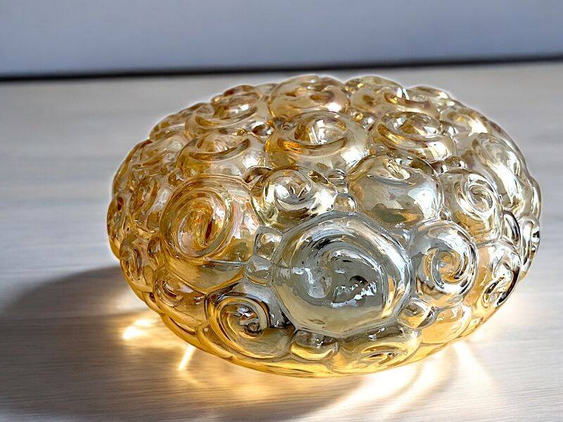 Glass flush mount ceiling or wall light by Helena Tynell