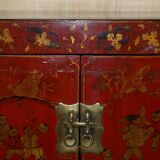 Antique Chinese hand-lacquered side table, large sideboard.
