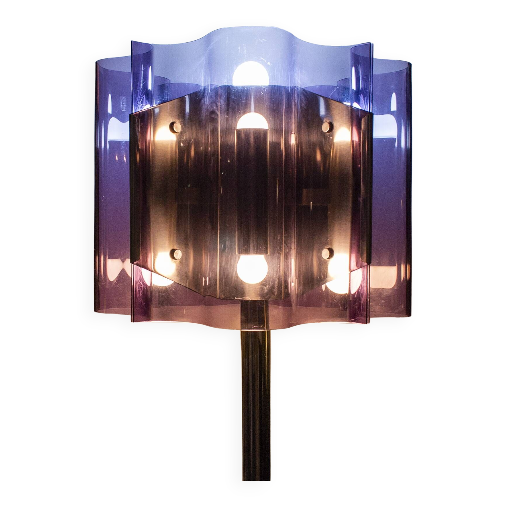 Space age plexiglas floor lamp Italia Anni '70