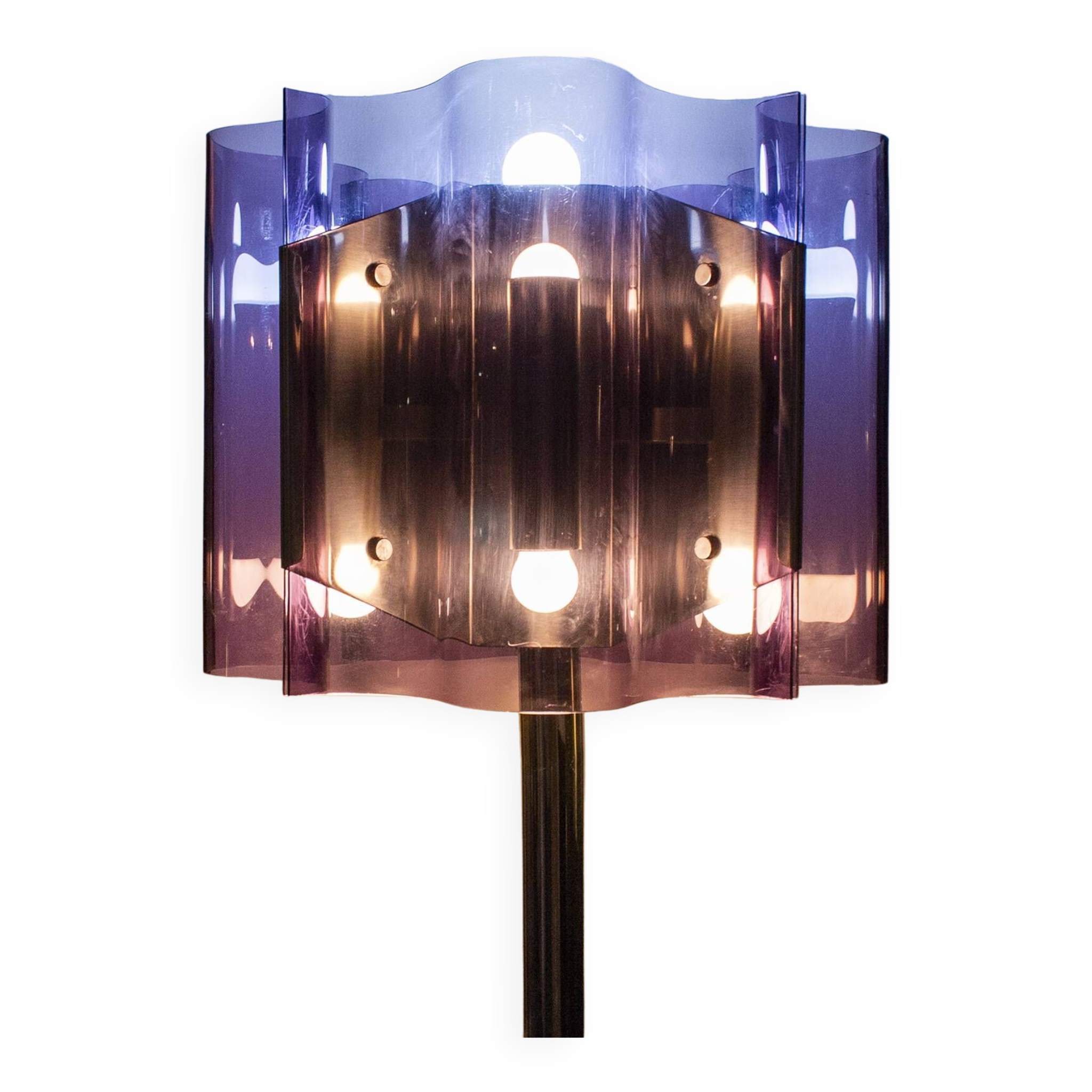 Space age plexiglas floor lamp Italia Anni '70