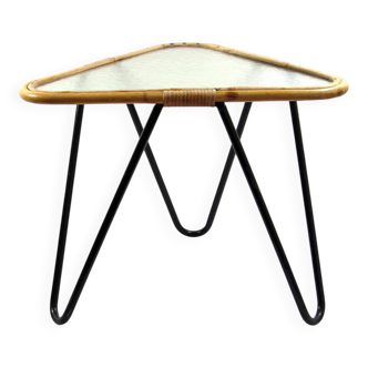 Dirk van Sliedrecht – Vintage 1950s Triangular Glass Table