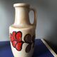 Vintage Germany ceramic vase with a floral pattern