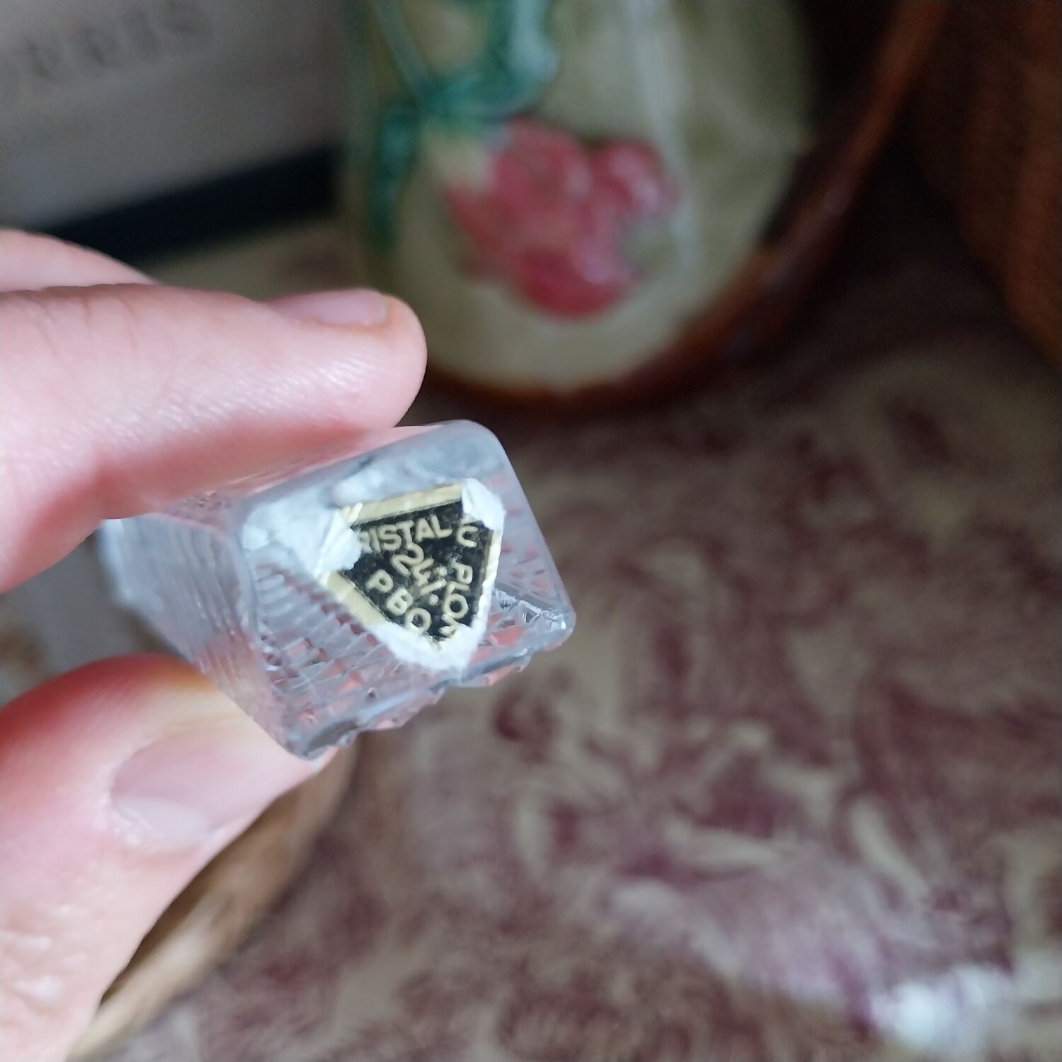 Antique crystal knife rests