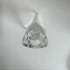 Sculptural candlestick "Ergo" in solid crystal, Angelo Mangiarotti for