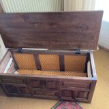 Wooden storage trunk