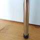 Chrome metal and orange formica stool