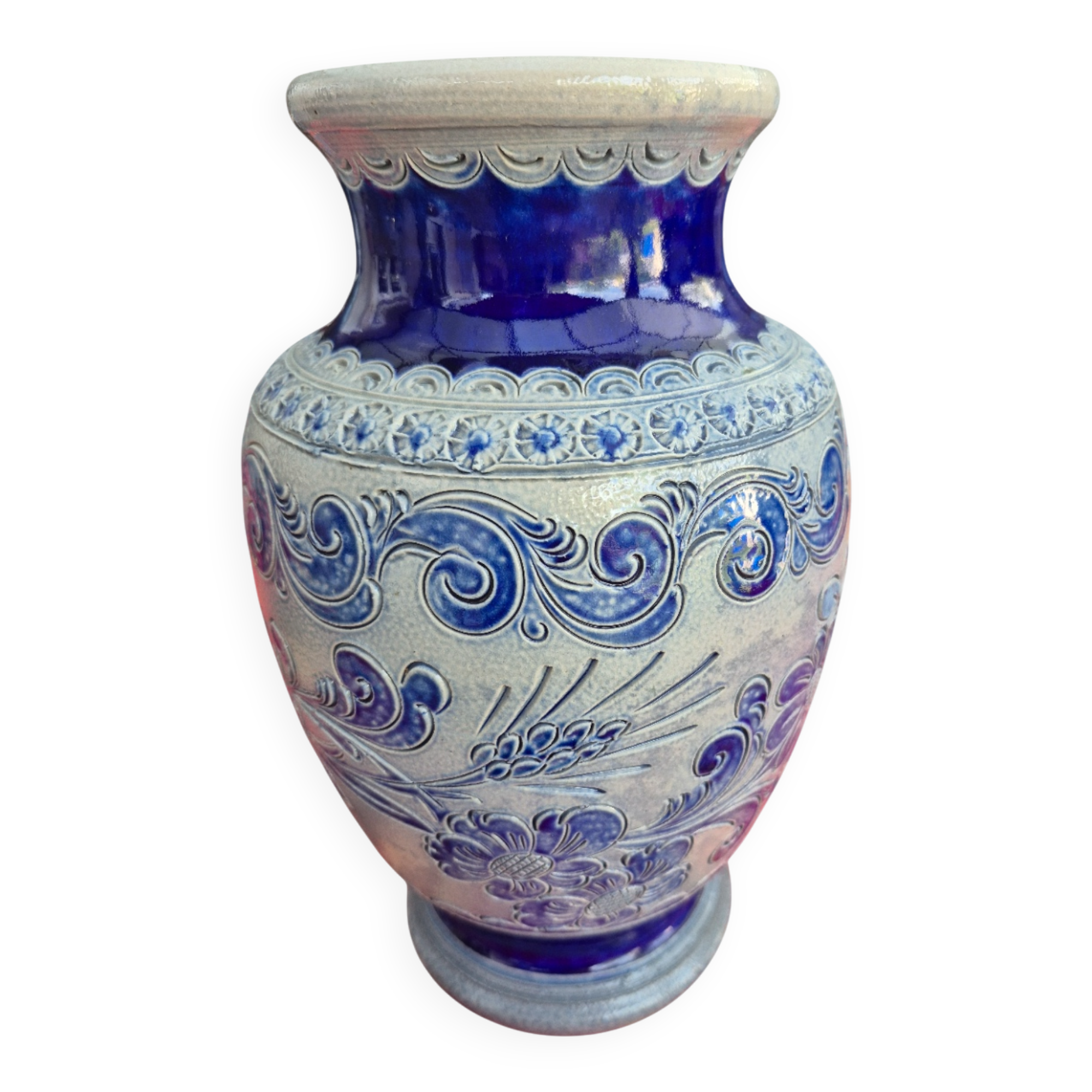 stoneware vase from Betschdorf signed Bella kitsch