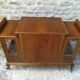 Rolling bar cabinet in walnut