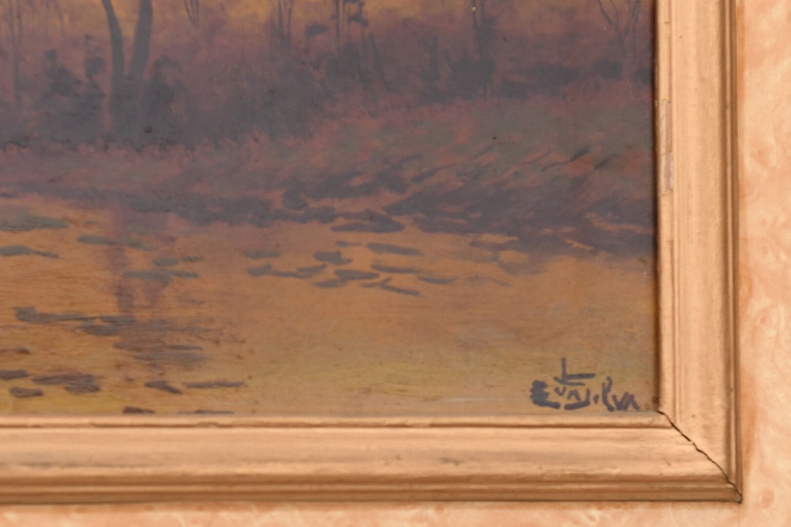 Chimney trumeau decorated with a painting   100x160cm