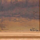 Chimney trumeau decorated with a painting   100x160cm