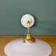 Vintage white opaline wall lamp with elbow arm