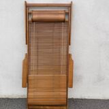 Folding bamboo lounge chair from the early 20th century