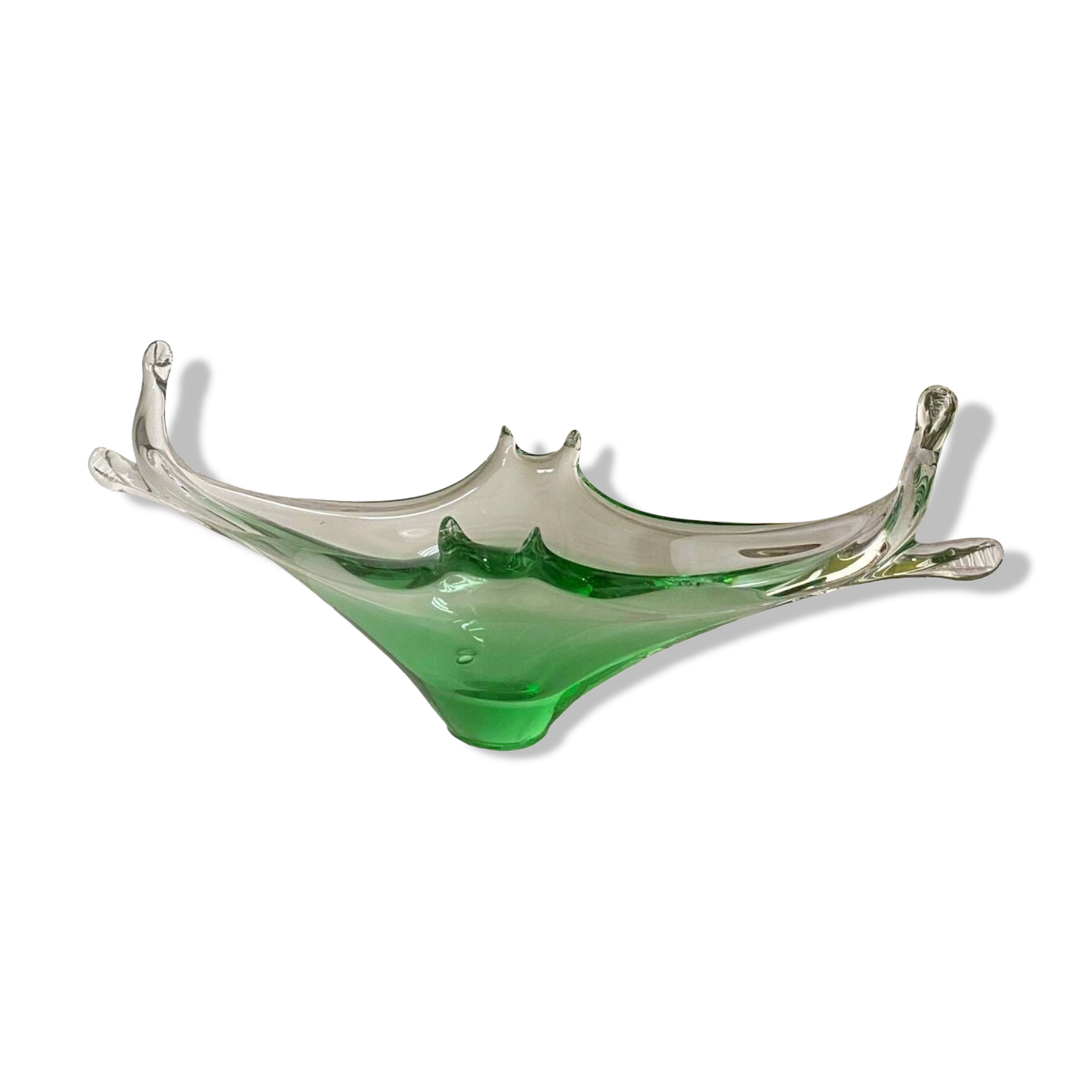 Gondole en verre de Murano vert - Sommerso