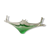 Green Murano glass gondola - Sommerso