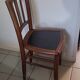 Wooden chair bistro restyled seat black
