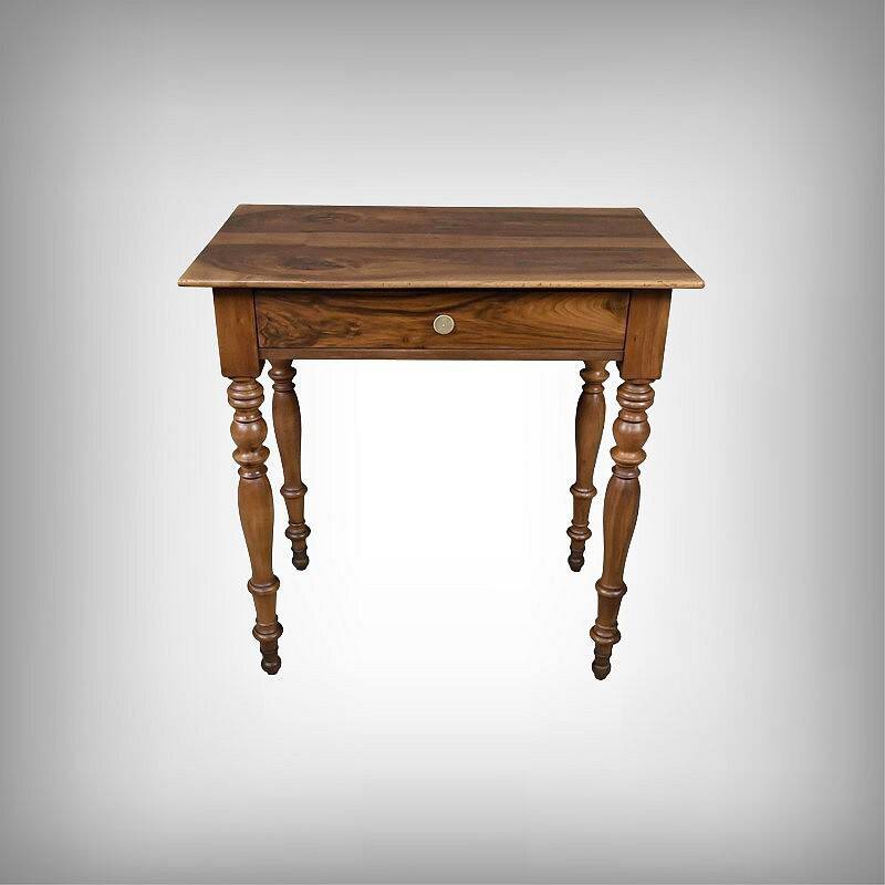 Small walnut desk table, Louis-Philippe style – 19th century