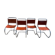 4 chaises Design Mies Van Der Rohe édition années 80