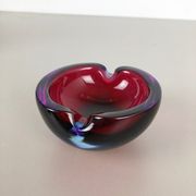 Large Murano Glass "Multi-Color" Bowl Element Shell Ashtray Murano, Italy, 1970s
