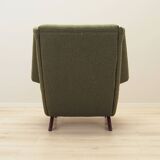 Fauteuil vert, design danois, années 1970, fabrication : Horsens Møbelfabrik