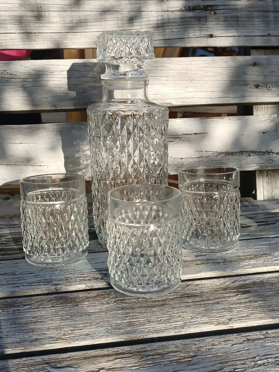 Decanter and whiskey glass