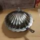 Vintage silver metal butter in shell shape