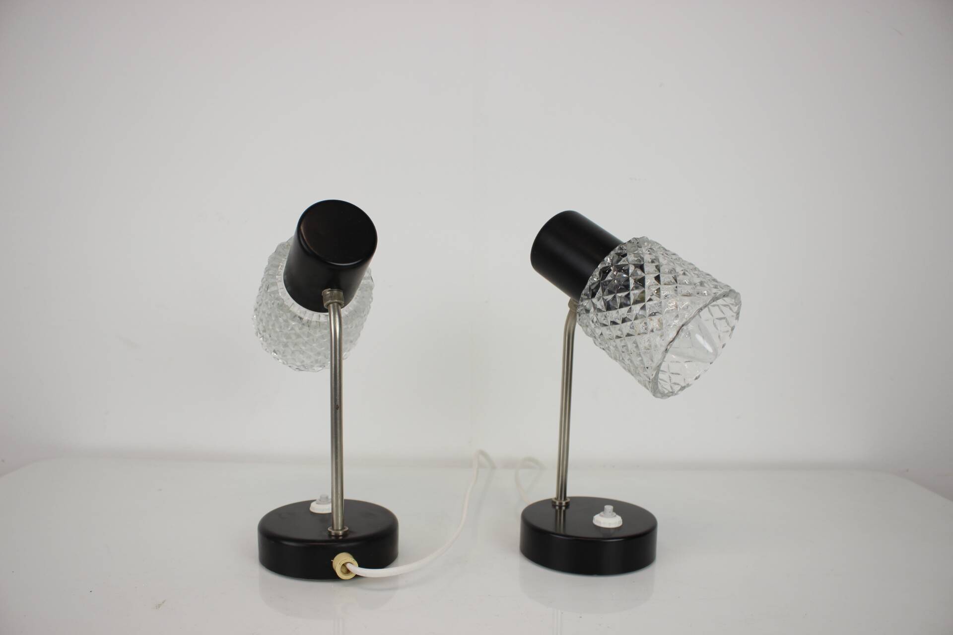 1960s Pair of Table Lamps by Kamenický Šenov, Czechoslovakia