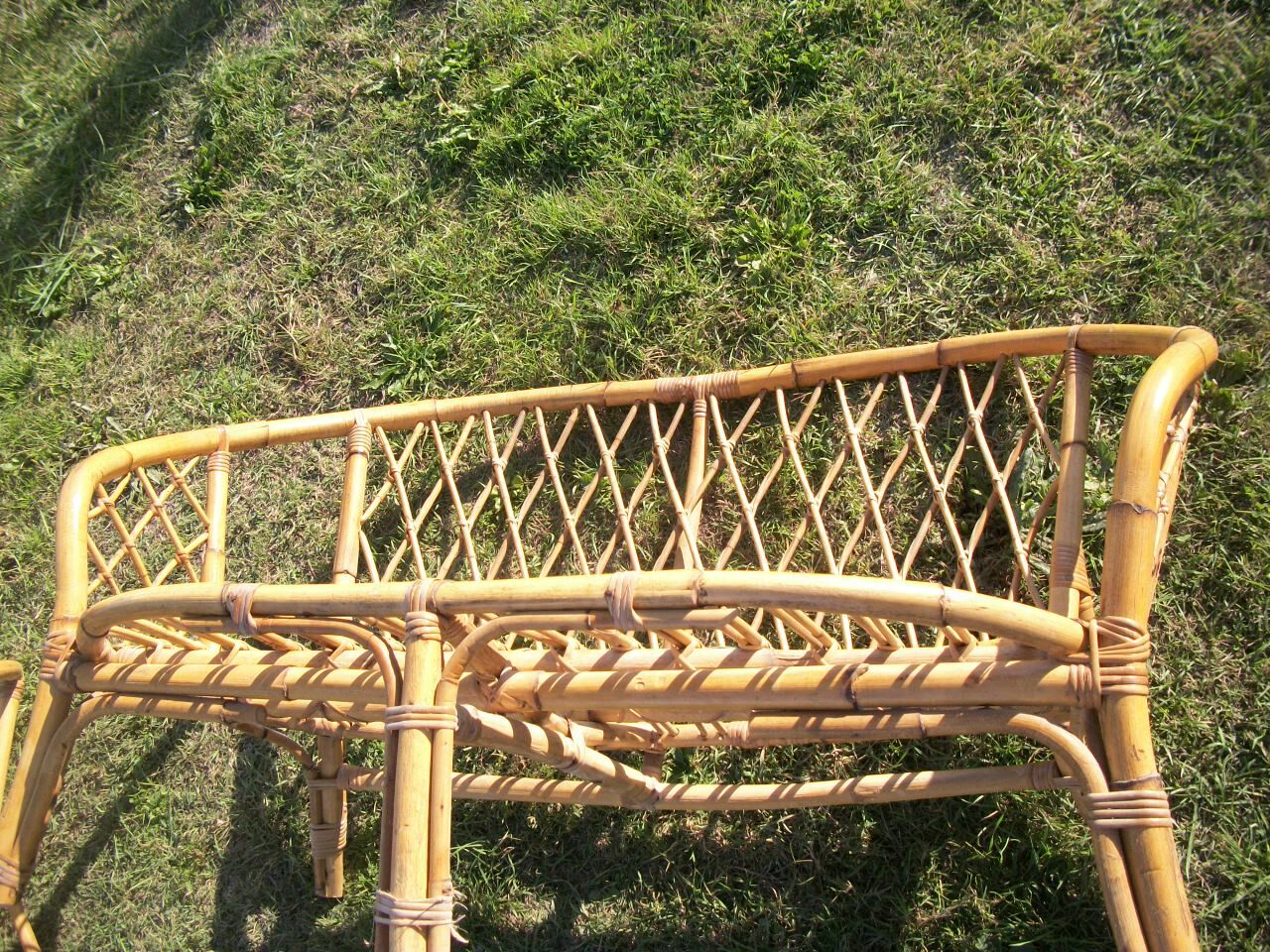 Bamboo and rattan living set