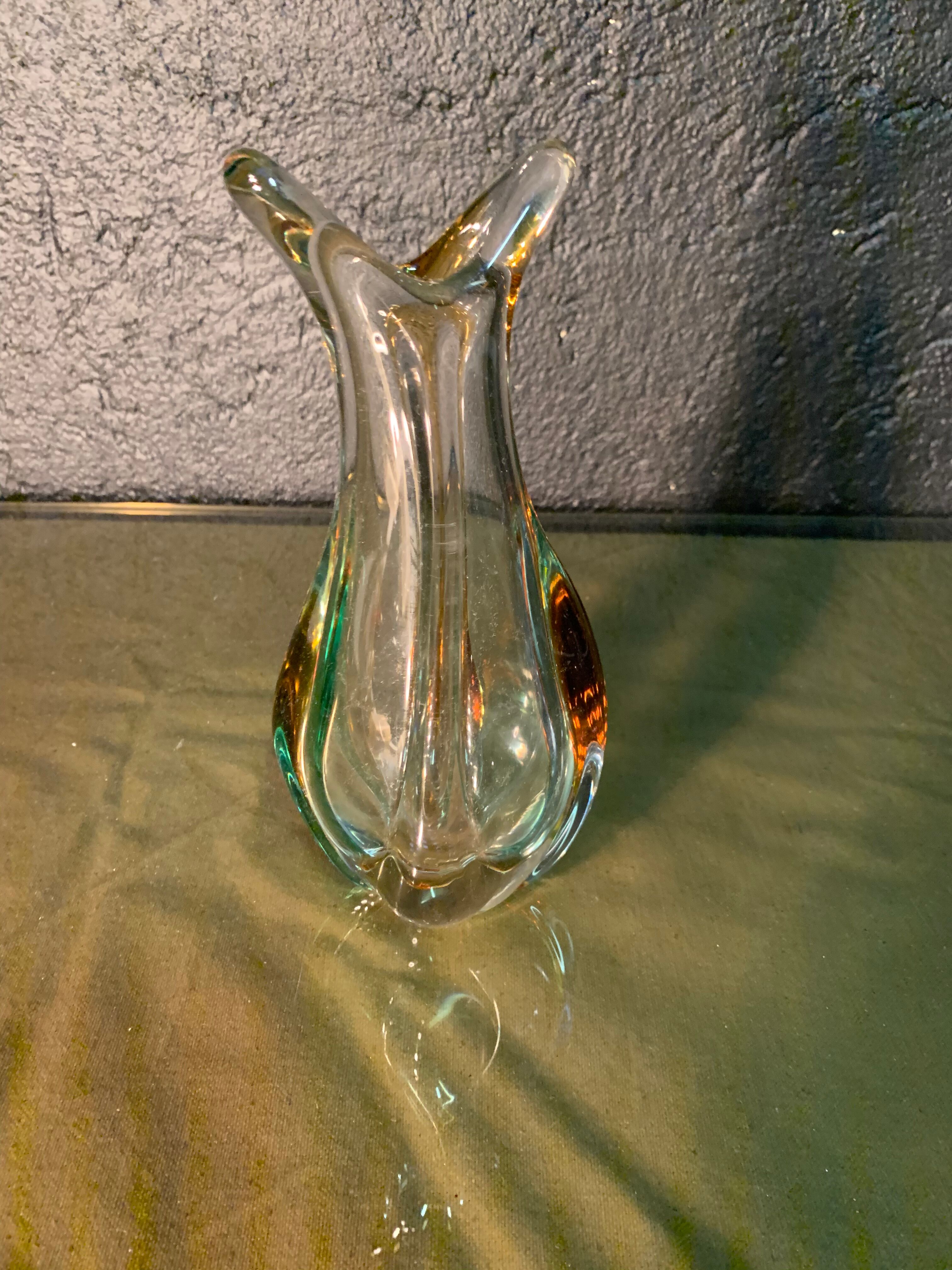 Murano, multi-coloured glass vase, 1970