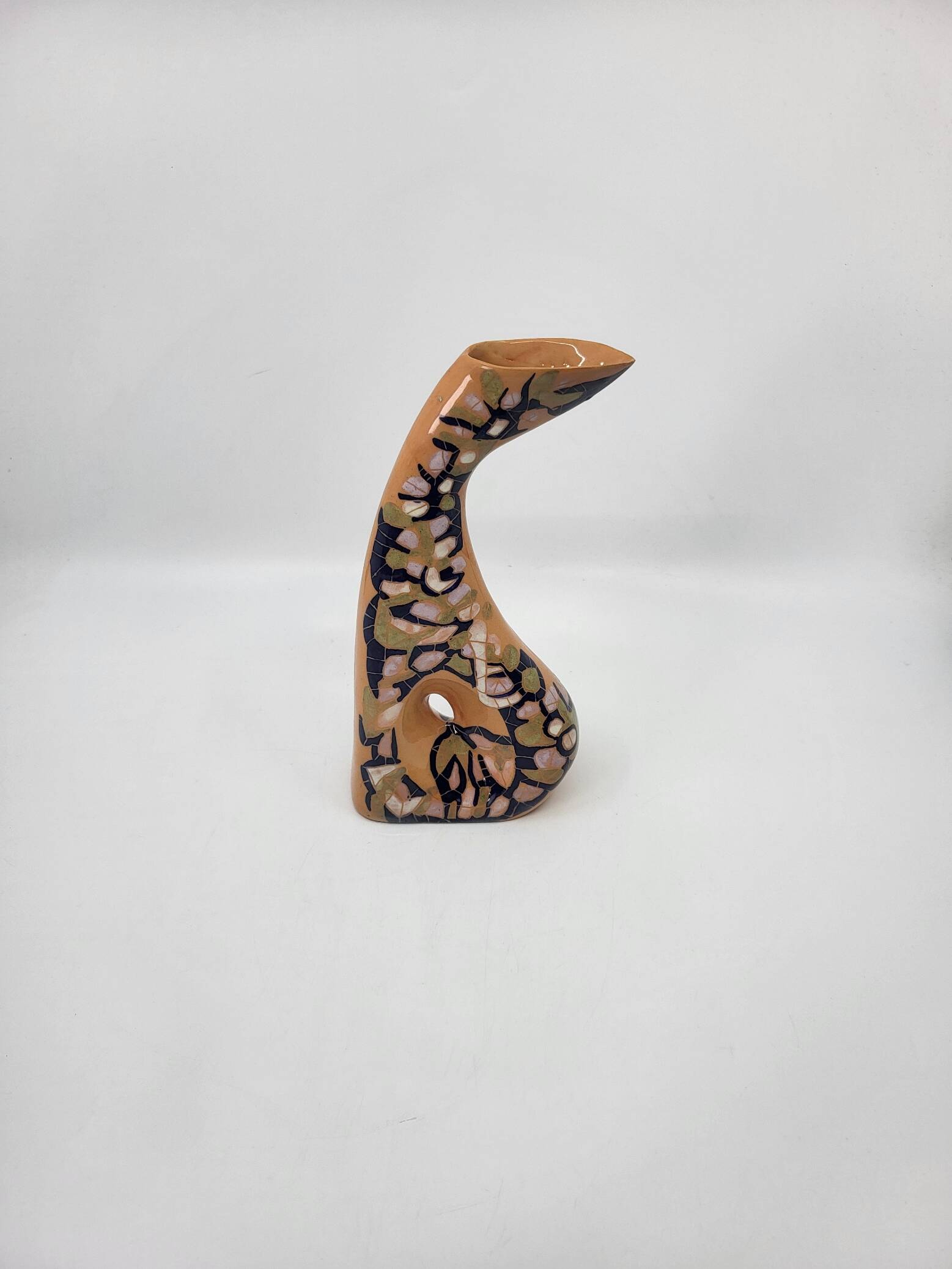 Vase soliflore vintage en céramique par Gabrielle Mackiewicz, France, 1960