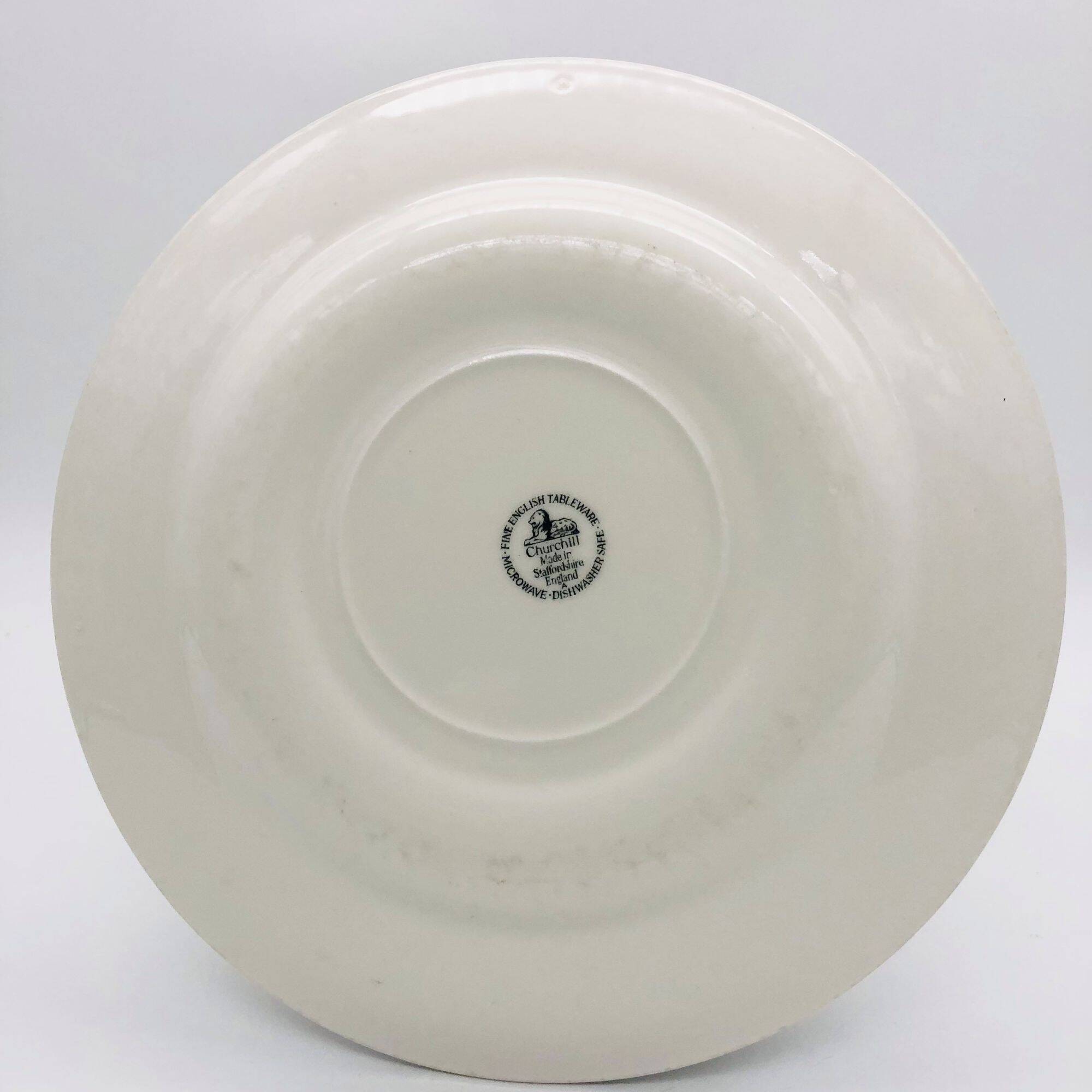 6 English dinner plates "Churchill", Staffordshire.