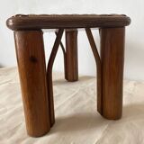 Vintage rattan low stools