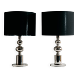 Chrome table lamp, Set of 2