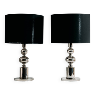 Chrome table lamp, Set of 2