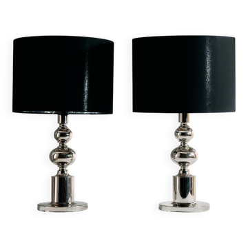 Chrome table lamp, Set of 2