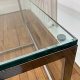 Glass and chrome coffee table