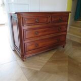 Vintage–Belle commode Louis Philippe-Style Directoire -4 tiroirs-Meriser