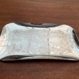 Vintage German floral metal plate by WMF