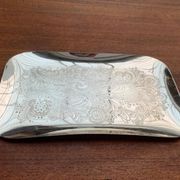 Vintage German floral metal plate by WMF