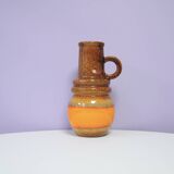 Brown & orange West Germany vase