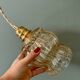 Vintage amber glass suspension globe