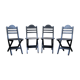 Black folding chairs