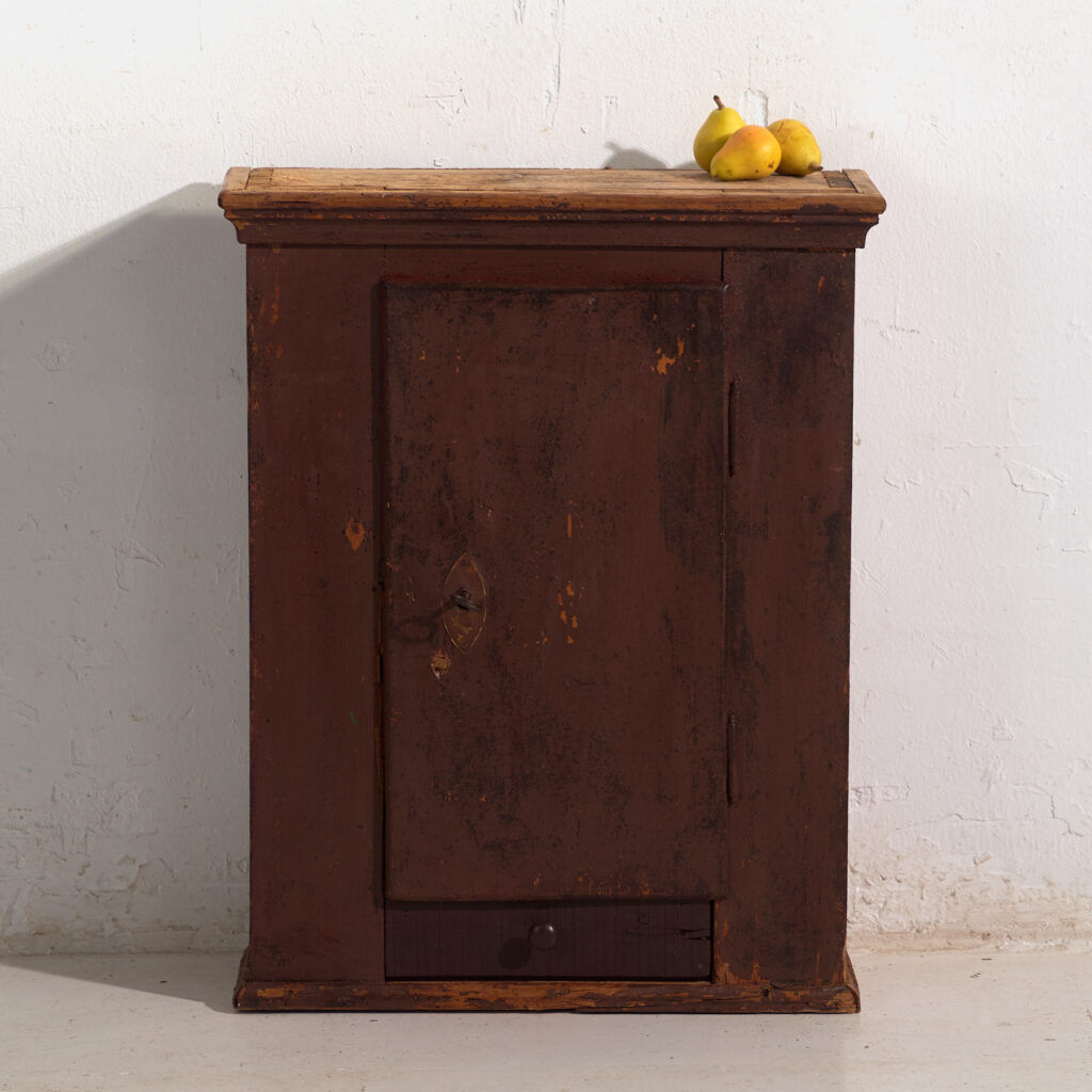 Antique painted pine wardrobe – Central Europe, around 1900