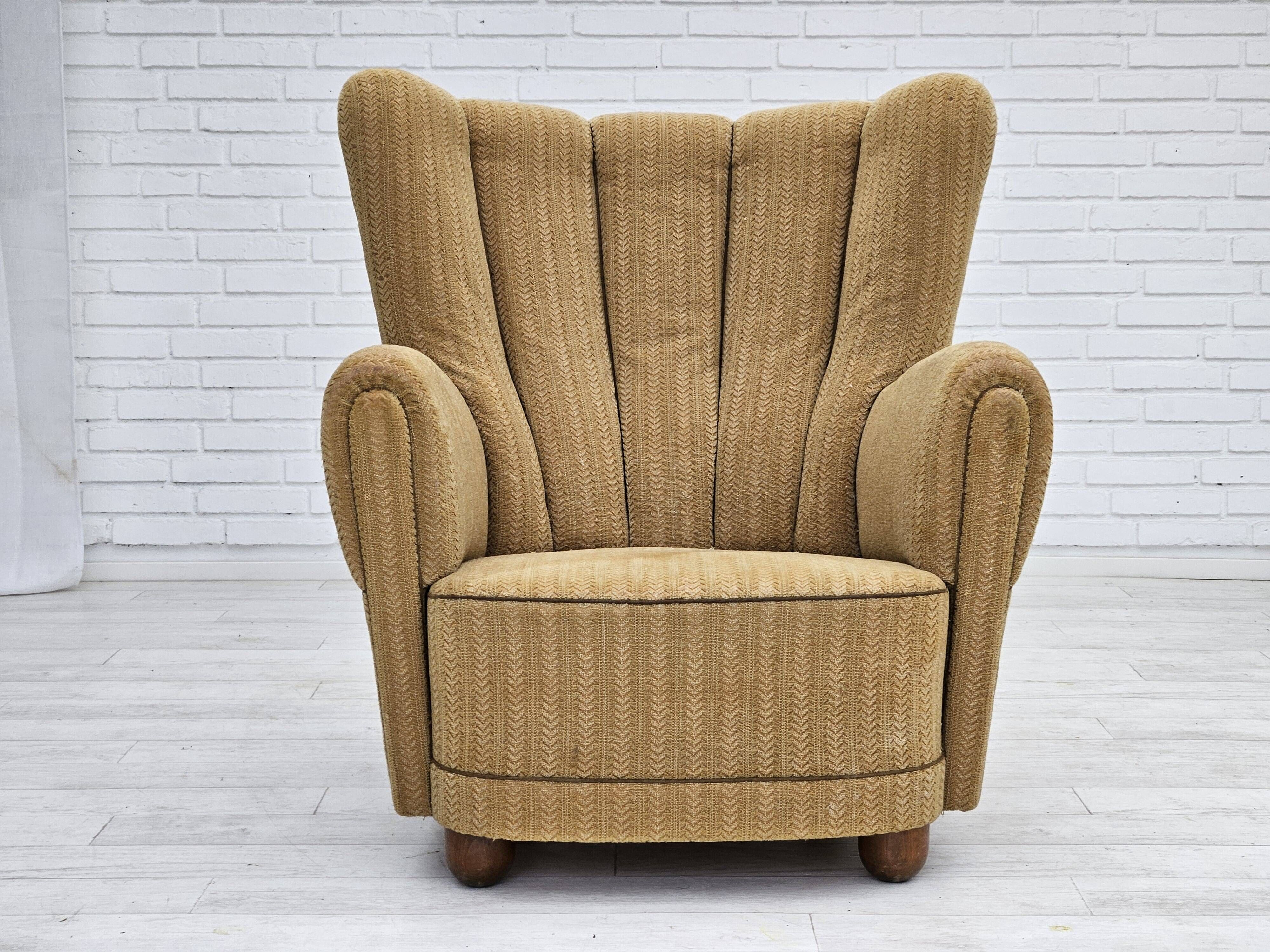 1960s, Danish relax chair, original upholstery, good condition.