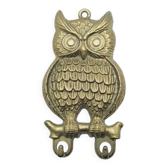 Brass owl double hook