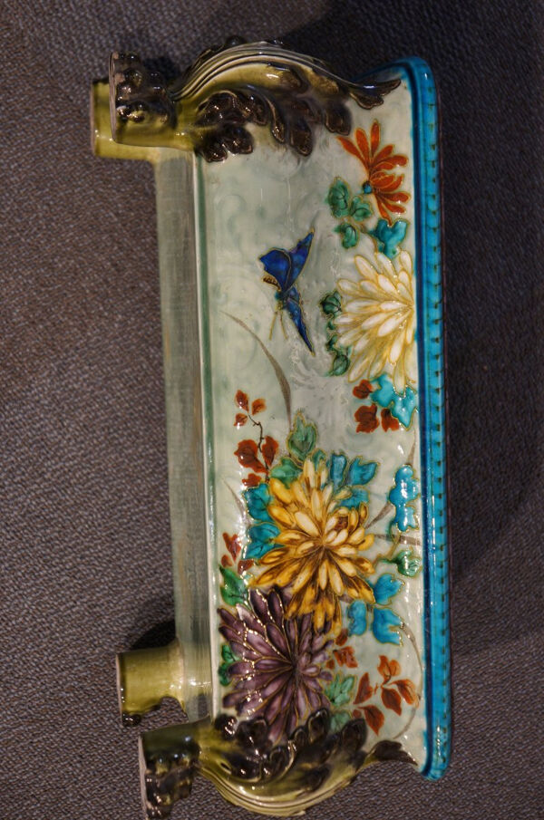 Théodore Deck jardinière en faïence émaillée XIXe siècle