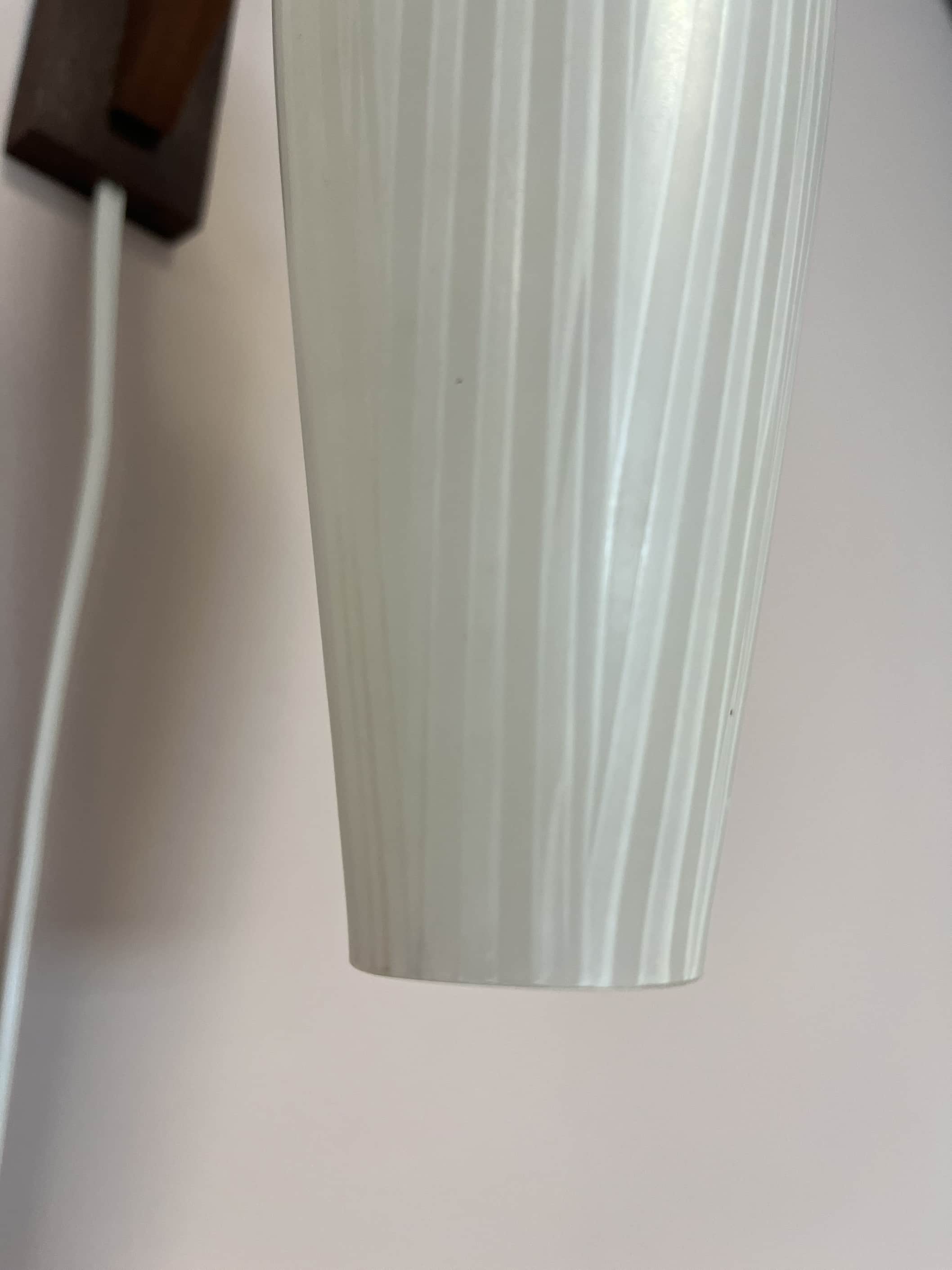 Vintage wall lamp glass danish design