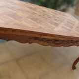 Italian-style table and its two removable extensions in solid walnut wood