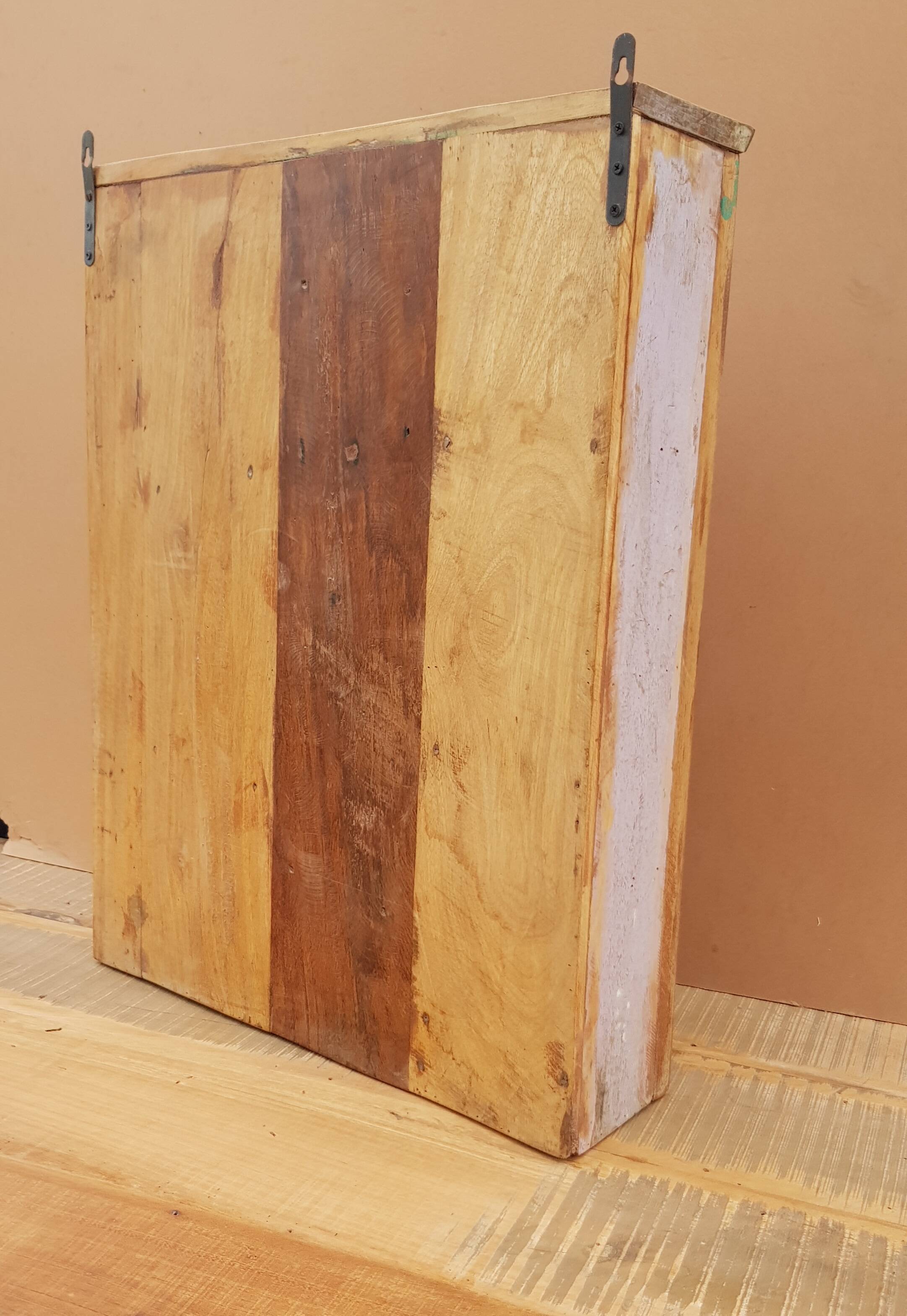 Polychrome teak display case